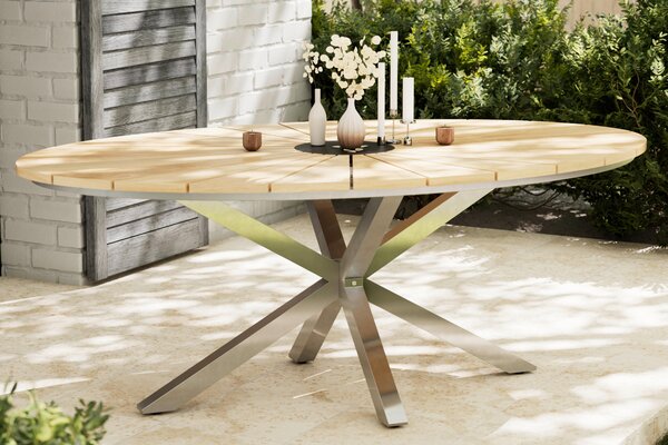 ZÁHRADNÝ STÔL, drevo, kov, 200/75/120 cm Ambia Garden - Online Only záhrada, Online Only