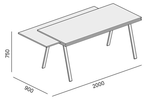 Kancelársky písací stôl LAYERS, výsuvná prostredná doska, 170 cm, biela/sivá