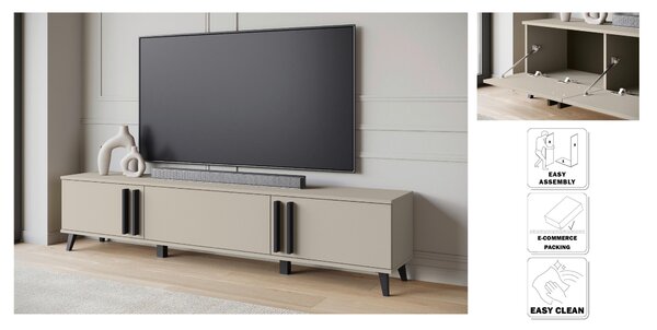 NÍZKA KOMODA, béžová, 180/40/33 cm - TV nábytok, Online Only