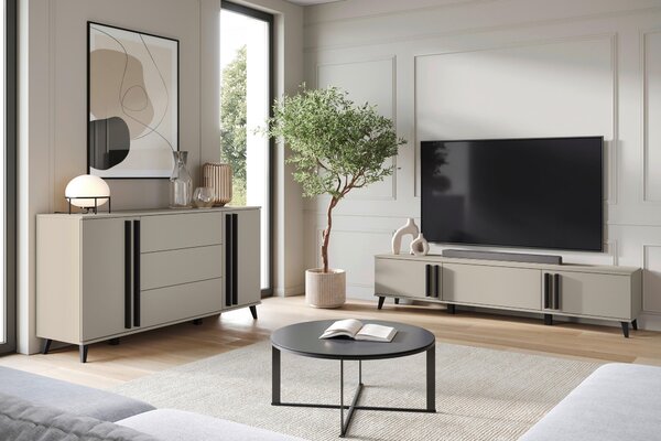 NÍZKA KOMODA, béžová, 180/40/33 cm - TV nábytok, Online Only