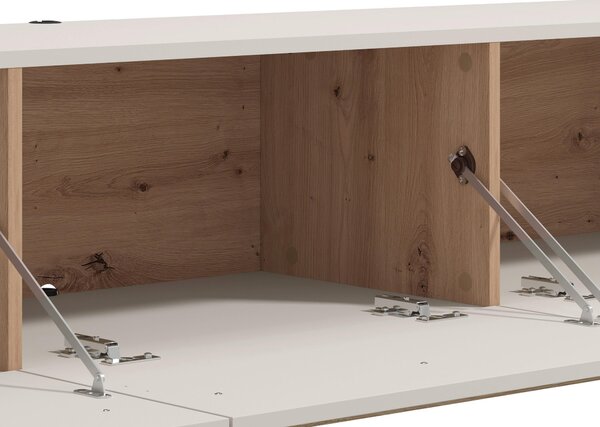 STOJAN NA TV, kašmírová, dub artisan, 128/32/41,5 cm Xora - TV nábytok