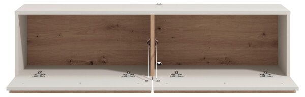 STOJAN NA TV, kašmírová, dub artisan, 128/32/41,5 cm Xora - TV nábytok
