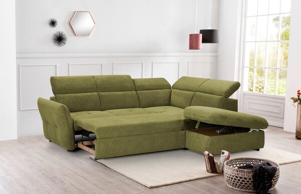 ROHOVÁ SEDAČKA, textil, zelená Stylife - Sedačky