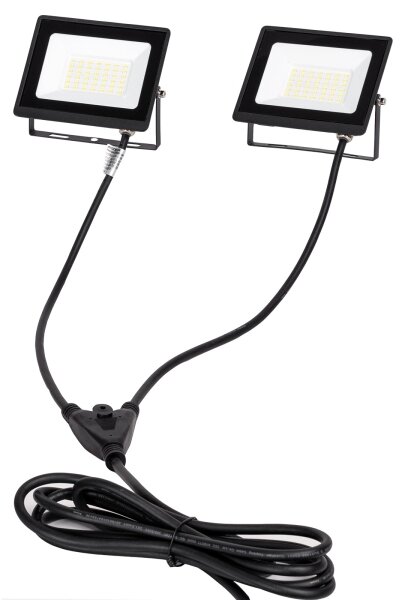 Aigostar - LED reflektor so stojanom 2xLED/30W/230V 6500K IP65 oranžová/čierna