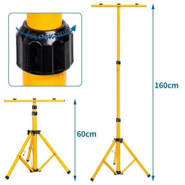Aigostar - LED reflektor so stojanom 2xLED/30W/230V 6500K IP65 oranžová/čierna