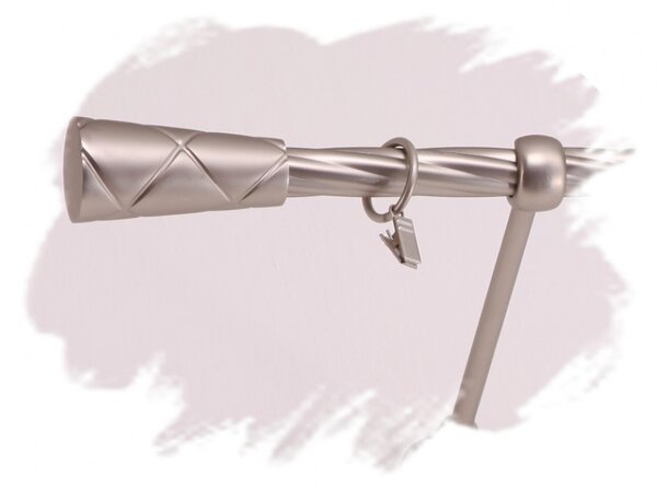 Genua - jednoradové kovové twister garniže satyna 1,2 m