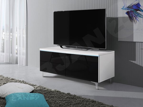 Mirjan24 TV stolík Cleo XI-W P, Farby: biela / biely lesk 5902928369144