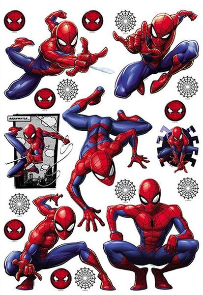 AG Design Nálepky na stenu Spiderman Komiks PVC, 42,5x65 cm
