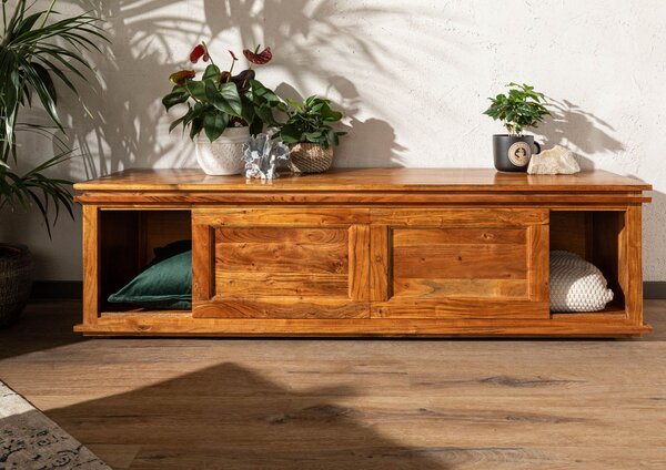 CAMBRIDGE HONEY TV stolík 160x45 cm, akácia