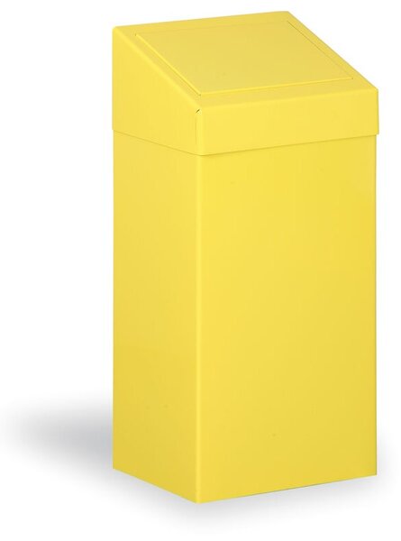 Kovový odpadkový kôš na triedený odpad, 45 l, žltý