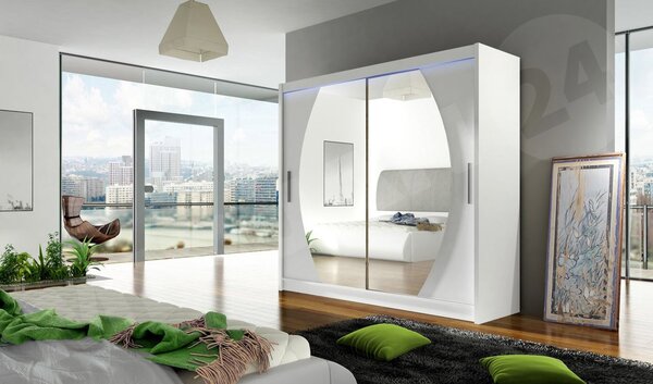 Mirjan24 Skriňa London IV, Farby: kašmír, Osvetlenie: osvetlenie LED RGB - farebné 5903211404498