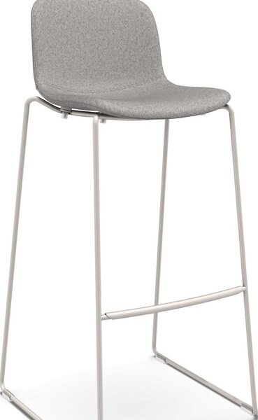 MAGIS - Barová stolička TROY s čalúneným sedadlom a lamelovou podnožou
