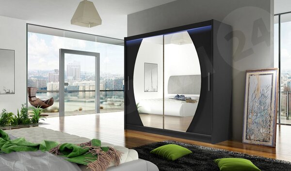 Mirjan24 Skriňa London IV, Farby: kašmír, Osvetlenie: osvetlenie LED RGB - farebné 5903211404498
