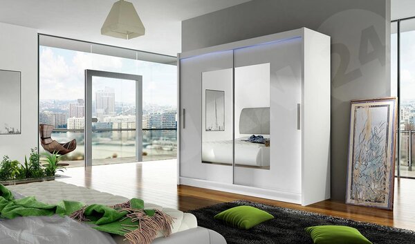 Mirjan24 Skriňa London VII, Farby: čierna, Osvetlenie: osvetlenie LED RGB - farebné 5902928553246