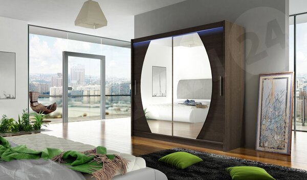 Mirjan24 Skriňa London IV, Farby: kašmír, Osvetlenie: osvetlenie LED RGB - farebné 5903211404498