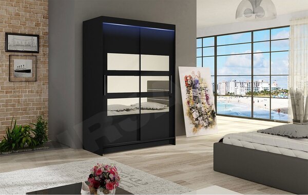 Mirjan24 Skriňa Miami V, Farby: biela, Osvetlenie: osvetlenie LED RGB - farebné 5902928556803