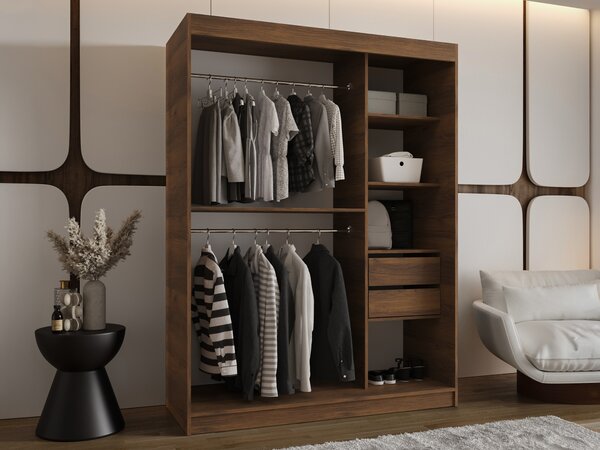 Šatníková skriňa Rubino T 150x200x62 - orech warmia
