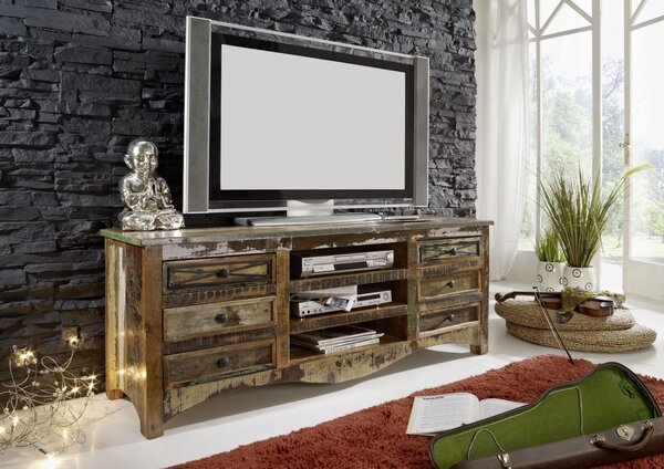 OLDTIME TV stolík 160x60 cm, staré drevo