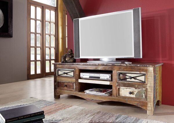OLDTIME TV stolík 140x50 cm, staré drevo