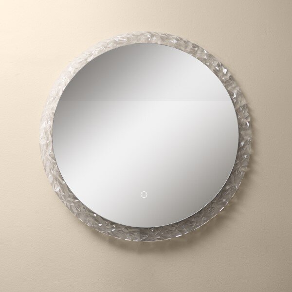 LED kúpeľňové okrúhle zrkadlo s osvetlením priemer 60 cm 636lm 3000+4000+6000K IP44, priehľadné - Zuma Line LUSTRO D2309