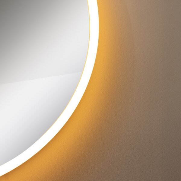 LED kúpeľňové okrúhle zrkadlo s osvetlením priemer 60 cm 756lm 3000+4000+6000K IP44, zlaté, priehľadné - Zuma Line LUSTRO D2526
