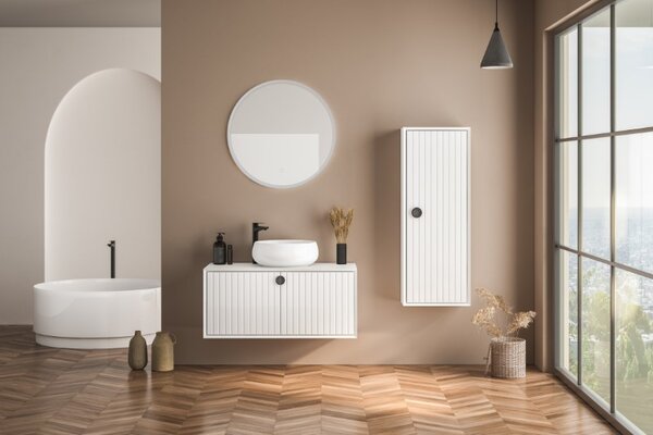 LED kúpeľňové okrúhle zrkadlo s osvetlením priemer 60 cm 636lm 3000+4000+6000K IP44, priehľadné - Zuma Line LUSTRO D2311