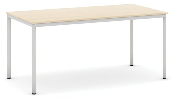 Jedálenský stôl, 160x80 cm, sivá podnož, breza