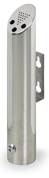 Nástenný vonkajší popolník z nerezového plechu, 300 x 62 x 62 mm