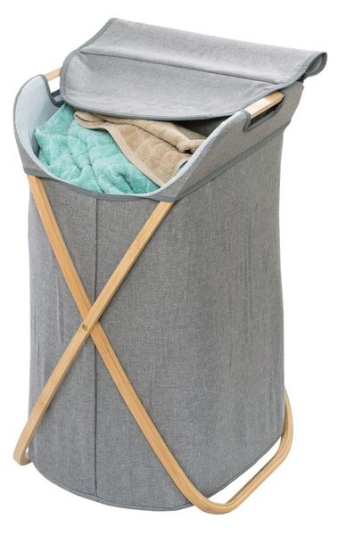 Kôš na bielizeň s bambusovým rámom Wenko Bahar Bamboo, 79 l