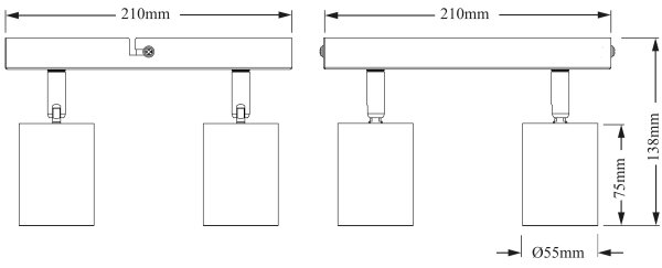 Osram - Bodové svietidlo ELEMENTAL 4xGU10/6W/230V