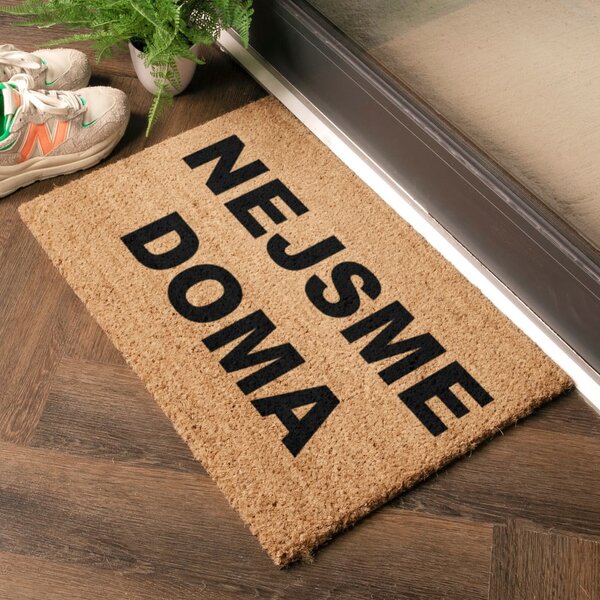 Rohožka z kokosového vlákna 40x60 cm Nejsme Doma – Artsy Doormats