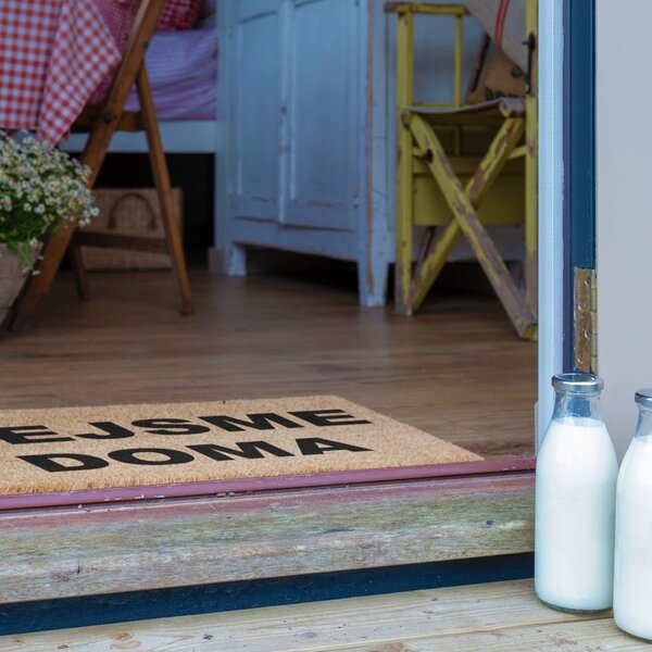 Rohožka z kokosového vlákna 40x60 cm Nejsme Doma – Artsy Doormats