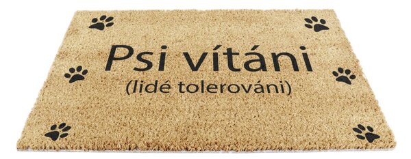 Rohožka z kokosového vlákna 40x60 cm Psi vítáni – Artsy Doormats