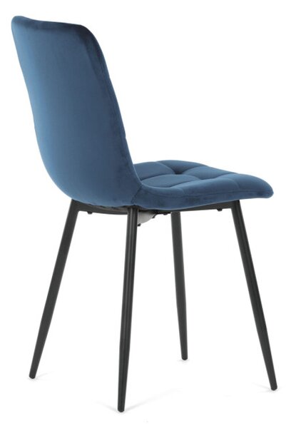 Jedálenská stolička zamatová, modrá CT-281 BLUE4