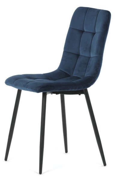 Jedálenská stolička zamatová, modrá CT-281 BLUE4