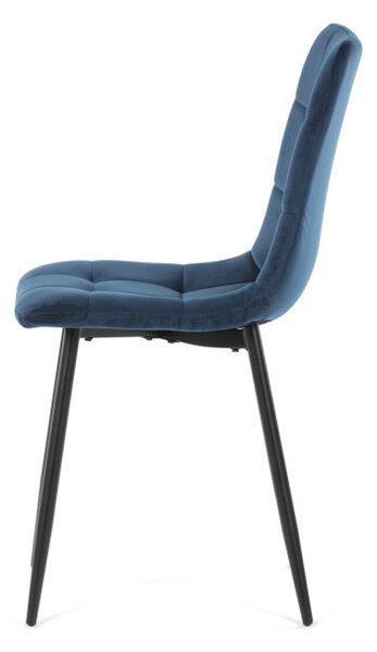 Jedálenská stolička zamatová, modrá CT-281 BLUE4