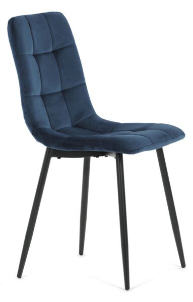 Jedálenská stolička zamatová, modrá CT-281 BLUE4