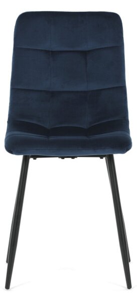 Jedálenská stolička zamatová, modrá CT-281 BLUE4
