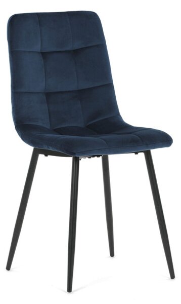 Jedálenská stolička zamatová, modrá CT-281 BLUE4