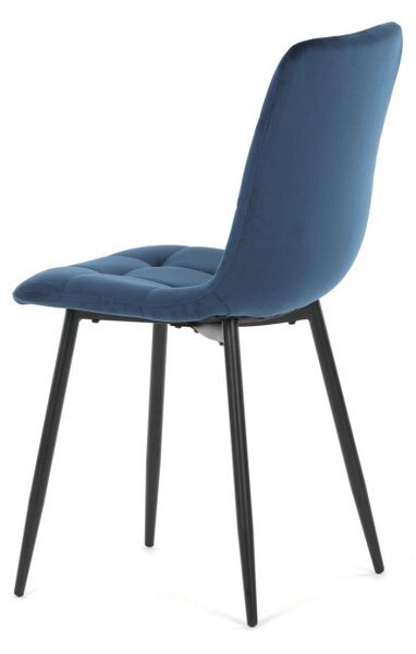 Jedálenská stolička zamatová, modrá CT-281 BLUE4