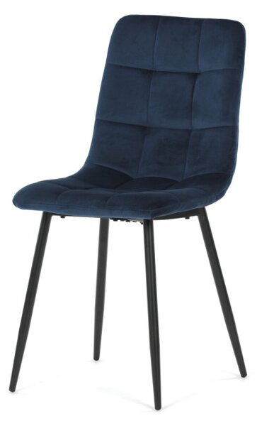 Jedálenská stolička zamatová, modrá CT-281 BLUE4