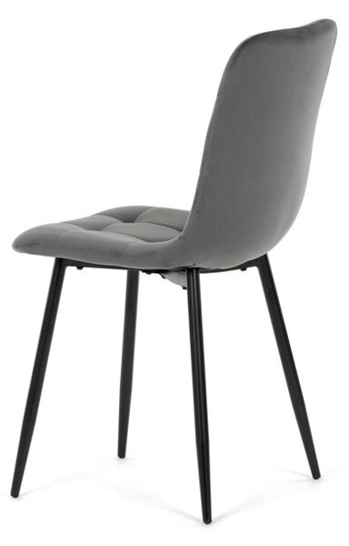 Jedálenská stolička zamatová, sivá CT-281 GREY4