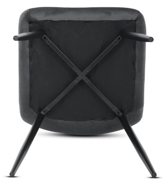 Jedálenská stolička zamatová, sivá CT-281 GREY4
