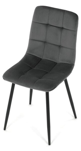 Jedálenská stolička zamatová, sivá CT-281 GREY4