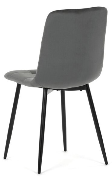 Jedálenská stolička zamatová, sivá CT-281 GREY4