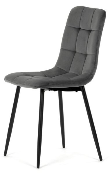 Jedálenská stolička zamatová, sivá CT-281 GREY4