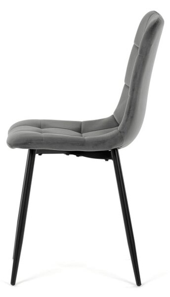Jedálenská stolička zamatová, sivá CT-281 GREY4
