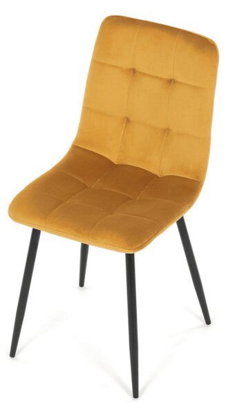 Jedálenská stolička zamatová, žltá CT-281 YEL4