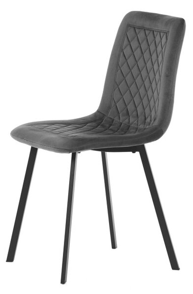 Jedálenská stolička zamatová, sivá DCL-973 GREY4