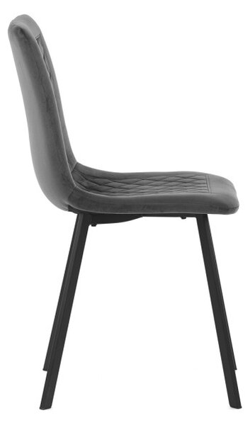 Jedálenská stolička zamatová, sivá DCL-973 GREY4